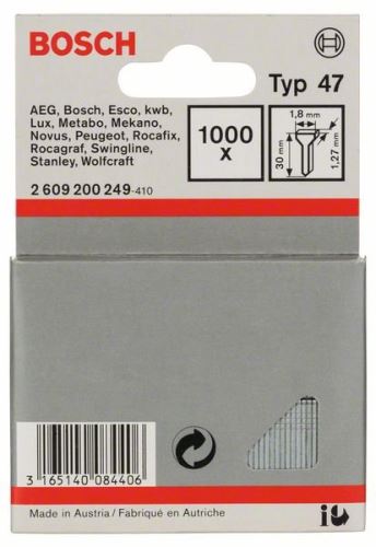 BOSCH Klinčeky, typ 47 1,8 x 1,27 x 16 mm (1000 ks) 1609200376