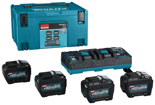 MAKITA súprava Li-ion XGT 40V 4 ks BL4080F+1 ks Dvojnabíjačka DC40RB+1 ks Makpac 1910A8-3