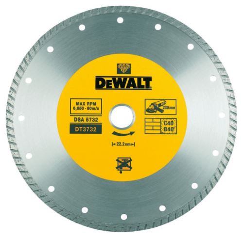 DeWALT Diamantový kotúč Turbo na suché rezanie, 180 x 22,2 mm DT3722