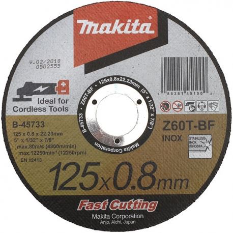 MAKITA kotúč rezný nerez 125x0.8x22.23 mm B-46953