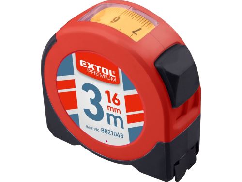 EXTOL PREMIUM meter zvinovací s odčítacím okienkom, 3m, š. pásku 16mm 8821043