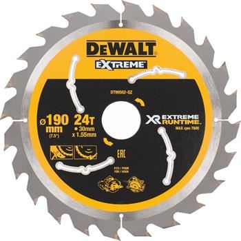 DeWALT Pílový kotúč (ideálny pre píly FLEXVOLT), 190 x 30 mm, 24 zubov DT99562