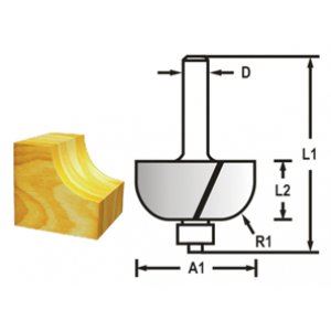 MAKITA Žliabkovacia fréza s ložiskom stopka 8 mm,31,8x14x56 mm D-48636