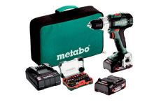 METABO Aku 18V príklepová vŕtačka SB 18 L (púzdro, 2x akumulátor 2 Ah, sada bitov) 614053900