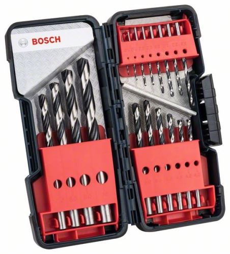 BOSCH 18dielna sada špirálových vrtákov HSS PointTeQ ToughBox 2608577350