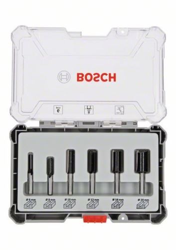 BOSCH Súprava fréz s rovným 8mm vretenom, 6 ks 2607017466