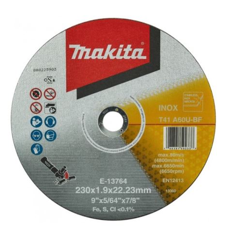 MAKITA kotúč rezný nerez 230x1.9x22.23 mm E-13764