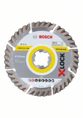 BOSCH X-LOCK Diamantový rezný kotúč Standard for Universal, 125 x 22.23 x 2 x 10 mm 2608615166