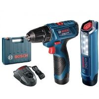 BOSCH Aku vŕtací skrutkovač 2x2,0Ah + GLI 12V-300 06019G8004
