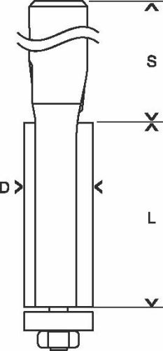 BOSCH Zarovnávacia fréza 8 mm, D1 12,7 mm, L 25,4 mm, G 71,5 mm 2608629381