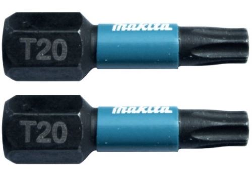 MAKITA torzný bit 1/4" IMPACT BLACK T20, 25 mm 2 ks B-63672