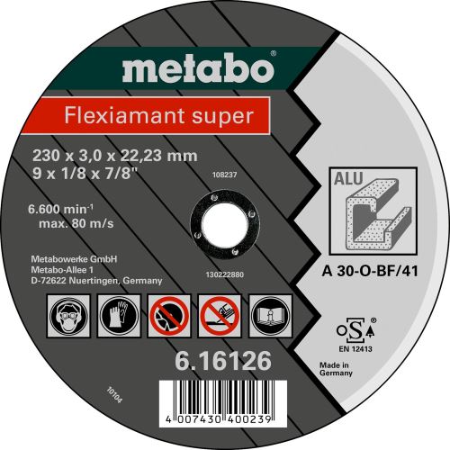 Metabo - Fleximant super 230X3,0X22,23 hliník, TF 41 (616126000)