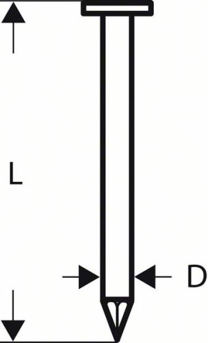 BOSCH Klince s guľatou hlavou v páse SN21RK 90 3,1 mm, 90 mm, bez povrchovej úpravy, hladký (2500 ks) 2608200031