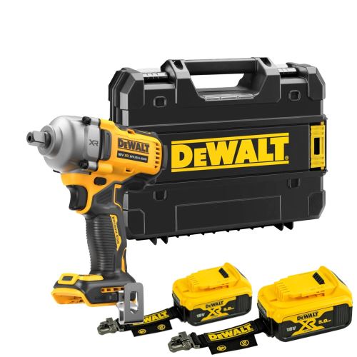 DeWALT Aku rázový uťahovač, 2x 5Ah batéria s popruhom DCF891P2LRT