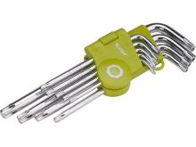EXTOL CRAFT L-kľúče TORX, sada 9ks, T 10-50mm, vŕtané