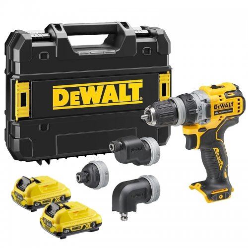 DeWALT Aku vŕtačka s multifunkčnou hlavou 12V 2x3,0Ah DCD703L2T