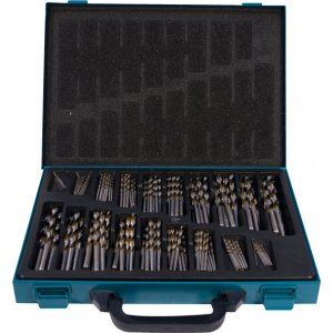 MAKITA súprava vrtákov do kovu HSS-TiN po 10 ks 1-8 (po 0,5 mm) a po 5 ks 8,5-10 mm (po 0,5 mm), 170 ks D-30564