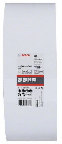 BOSCH 10dielna sada brúsnych pásov X440 100 x 610 mm, 80 2608606136