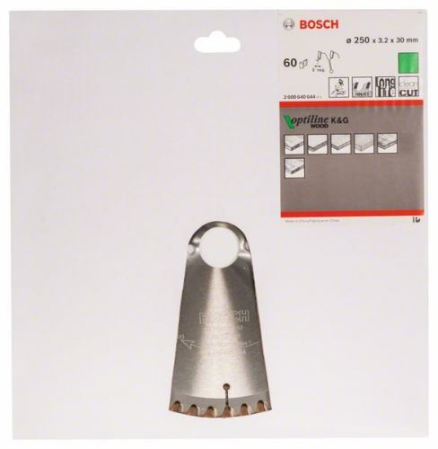 BOSCH Pílový kotúč Optiline Wood 250 x 30 x 3,2 mm, 60 2608640644