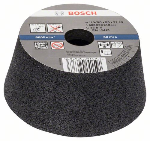 BOSCH Brúsny hrniec, kónický - kameň/betón 90 mm, 110 mm, 55 mm, 36 1608600240