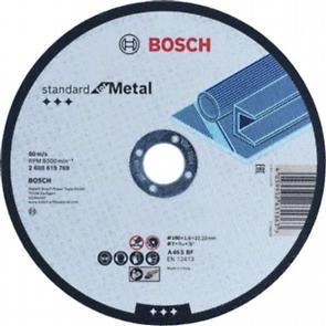 BOSCH Rezací kotúč Standard for Metal 180 x 1,6 x 22,23 mm, rovný 2608619769