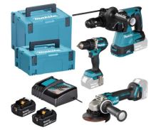 MAKITA Sada AKU 18V náradia (DDF484 + DGA504 + DHR243) DLX3195JX1