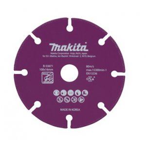 MAKITA kotúč rezný diamantový oceľ 100x1.3x16 mm B-53671