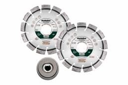 Metabo SADA: 2X DIAMANTOVÝ ŘEZNÝ KOTOUČ 115X22,23MM, "UP" + 1X RYCHLOUPÍNACÍ MATICE M 14 628581000