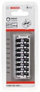 BOSCH Súprava skrutkovacích nástavcov Impact Control, 8 kusov, 1×PH1;3×PH2;1×PH3;2×PZ2;1×PZ3 2608522323