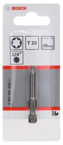 BOSCH Skrutkovací bit zvlášť tvrdý Extra-Hart T25, 49 mm 2607001638