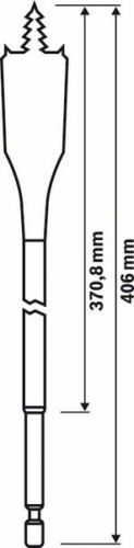 BOSCH Plochý frézovací vrták Self Cut Speed, šesťhran - 40 x 152 mm 2608595415