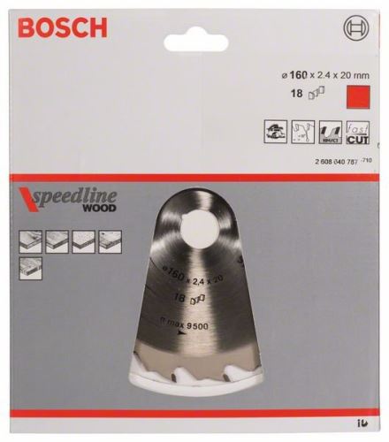 BOSCH Pílový kotúč Speedline Wood 160 x 20 x 2,2 mm, 18 2608640787