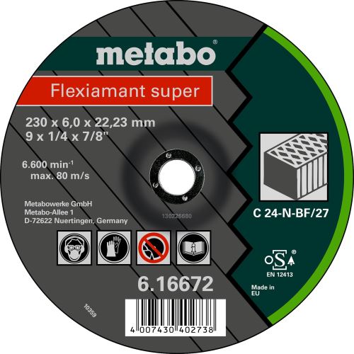 METABO - Flexiamant super 115x6,0x22,3 kameň, SF 27 - 616729000