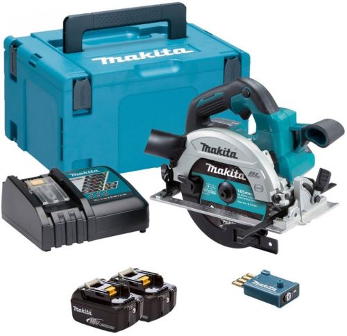 Makita Aku bezuhlíková okružná píla s AWS Li-ion LXT 18V/5,0Ah DHS661RTJU