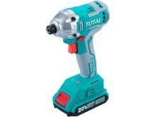 TOTAL uťahovák rázový AKU 1/4", brushless, 20 V Li-ion (2x), 2000mAh, industrial TIRLI2002