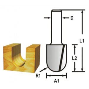 MAKITA Žliabkovacia fréza stopka 6 mm,9,5x12,7x44 mm D-47818