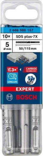 BOSCH EXPERT vrták SDS plus-7X, 5x50x115 10ks 2608900157