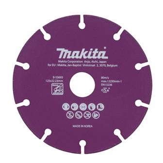 MAKITA kotúč rezný diamantový oceľ 125x1.3x22.23 mm B-53693