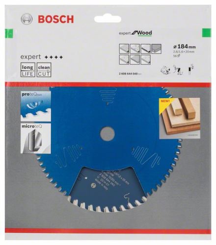 BOSCH Pílový kotúč Expert for Wood 184 x 20 x 2,6 mm, 56 2608644040