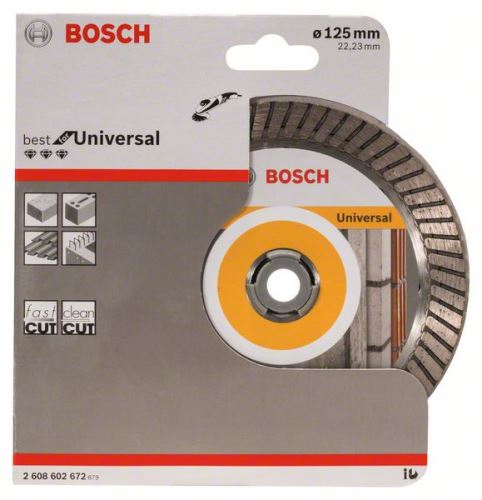 BOSCH Diamantový deliaci kotúč Best for Universal Turbo 125 x 22,23 x 2,2 x 12 mm 2608602672