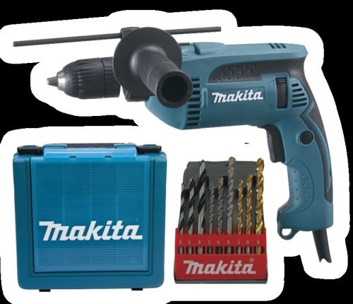 Makita Príklepová vŕtačka s kufrom, rýchloskľučovadlo 1,5-13mm, 680W HP1641K1X