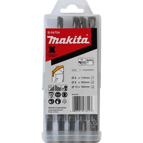 MAKITA súprava vrtákov SDS-Plus D 6;8;10 mm, 5 ks B-54704