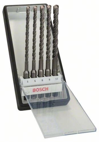 BOSCH 5dielna sada vrtákov do kladív Robust Line SDS-plus-5 Ø 6,6,8,8,10 x 165mm 2607019928