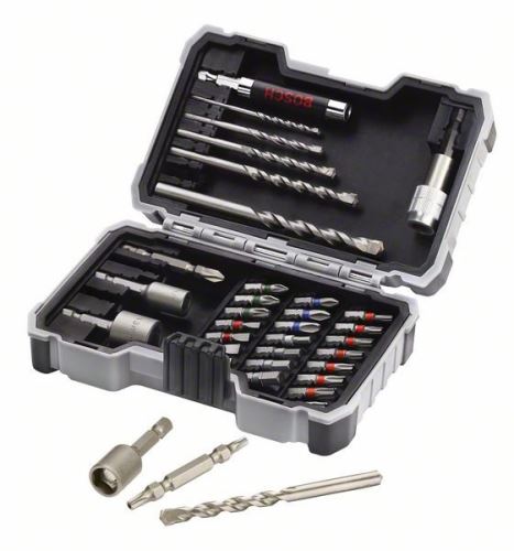 BOSCH Sada skrutkovacích bitov a vrtákov PRO-Mix set betón - 35ks 2607017326