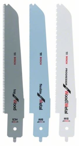 BOSCH Súprava pílových listov pre multifunkčnú pílu Bosch PFZ 500 E, 3dielna M 1142 H; M 3456 XF; M 1122 EF 2608656934