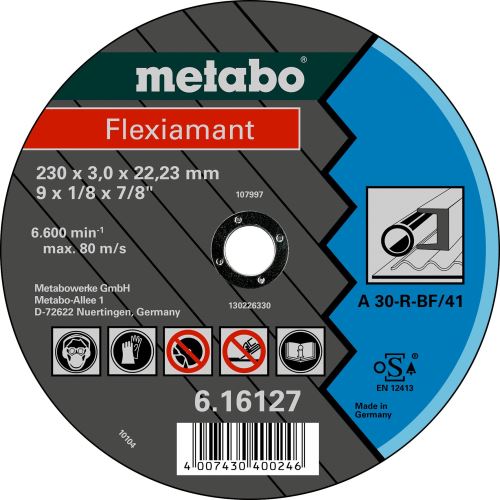 Metabo - Fleximant 180X3,0X22,23 ocel', TF 41 (616123000)