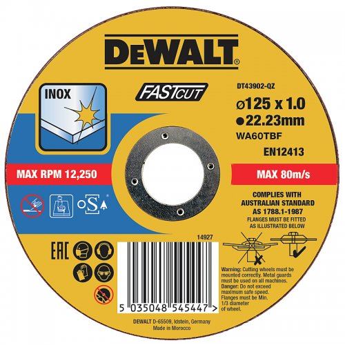 DeWALT Rezný kotúč 125 x 22,2 x 1,0 mm DT43902