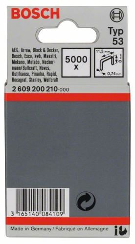 BOSCH Sponky do sponkovačky z tenkého drôtu, typ 53 11,4 x 0,74 x 8 mm (5000 ks) 2609200210