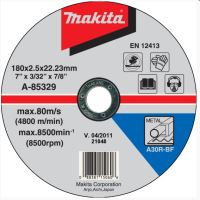 MAKITA kotúč rezný oceľ 180x2.5x22.23 mm A-85329