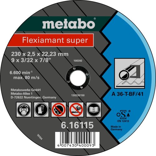 Metabo - Fleximant super 230X2,5X22,23 ocel', TF 41 (616115000)